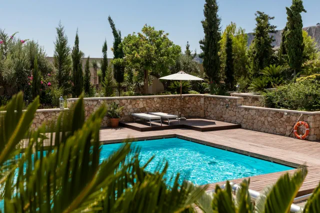 An outdoor resort pool